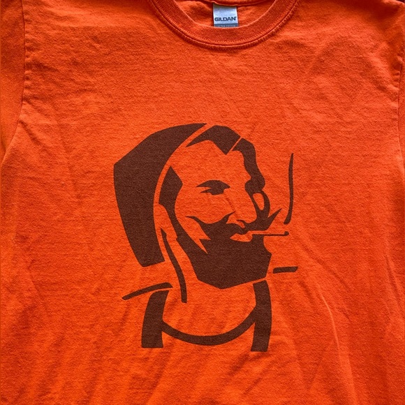 Y2K ZigZag Man Orange/Black Tee! Size Small. Gildan. 100% Cotton. - Picture 8 of 8